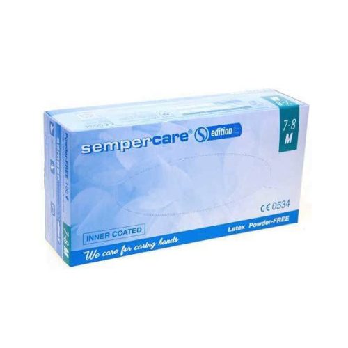 Sempercare púdermentes latex kesztyű M