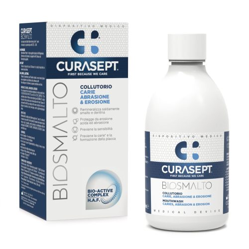 Curasept Biosmalto szájöblögető, fogszuvasodás-abrázió-erózió, 300ml