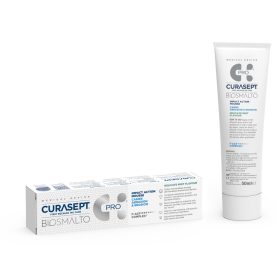   Curasept Biosmalto Mousse Pro, fogszuvasodás-abrázió-erózió, otthoni, 50 ml, mentol