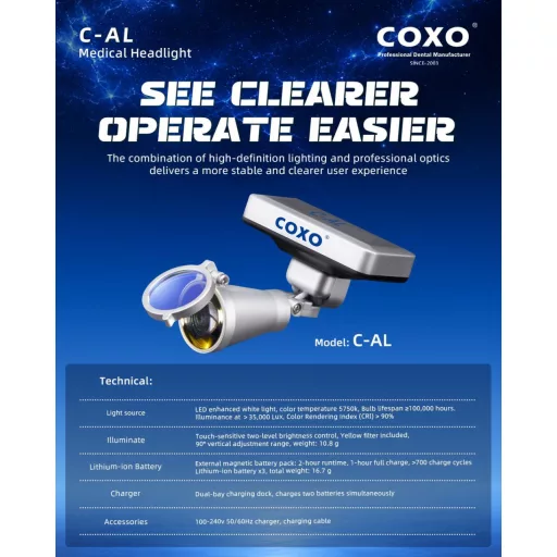 COXO C-AL LED-világítás és akkumulátoros rendszer