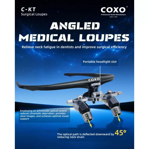 COXO C-KT prizmás fogászati lupé 3,0× és 5,0× nagyítással
