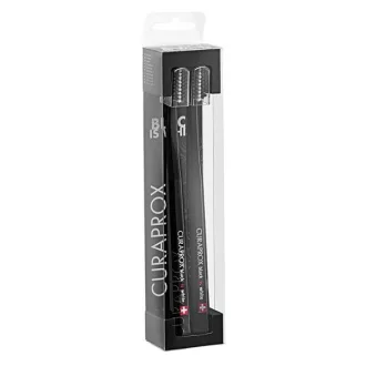   Curaprox Black is White fogkefe duo csomag (2 db fekete fogkefe)
