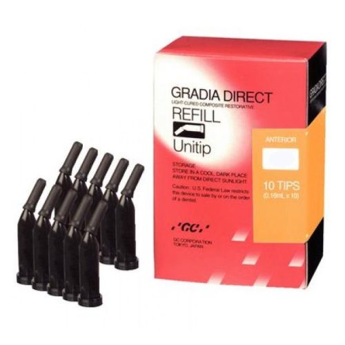 GC GRADIA Direct, Anterior, Unitip 10x0.16ml (0.24g), BW