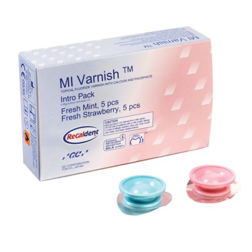 GC MI Varnish, Intro Pack, Strawberry & Mint, 10 unit doses