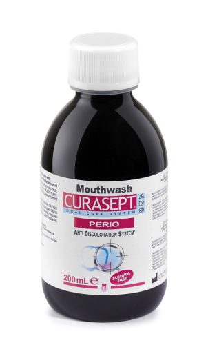 Curasept ADS® PERIO szájöblögető (0,12% CHX + HA, PVP-VA), 200 ml