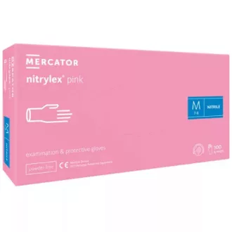 Nitrylex Pink nitrile púdermentes kesztyű XS