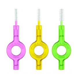   Curaprox UHS 409 handy tartónyél kupakkal, bliszterben, 3 db színes