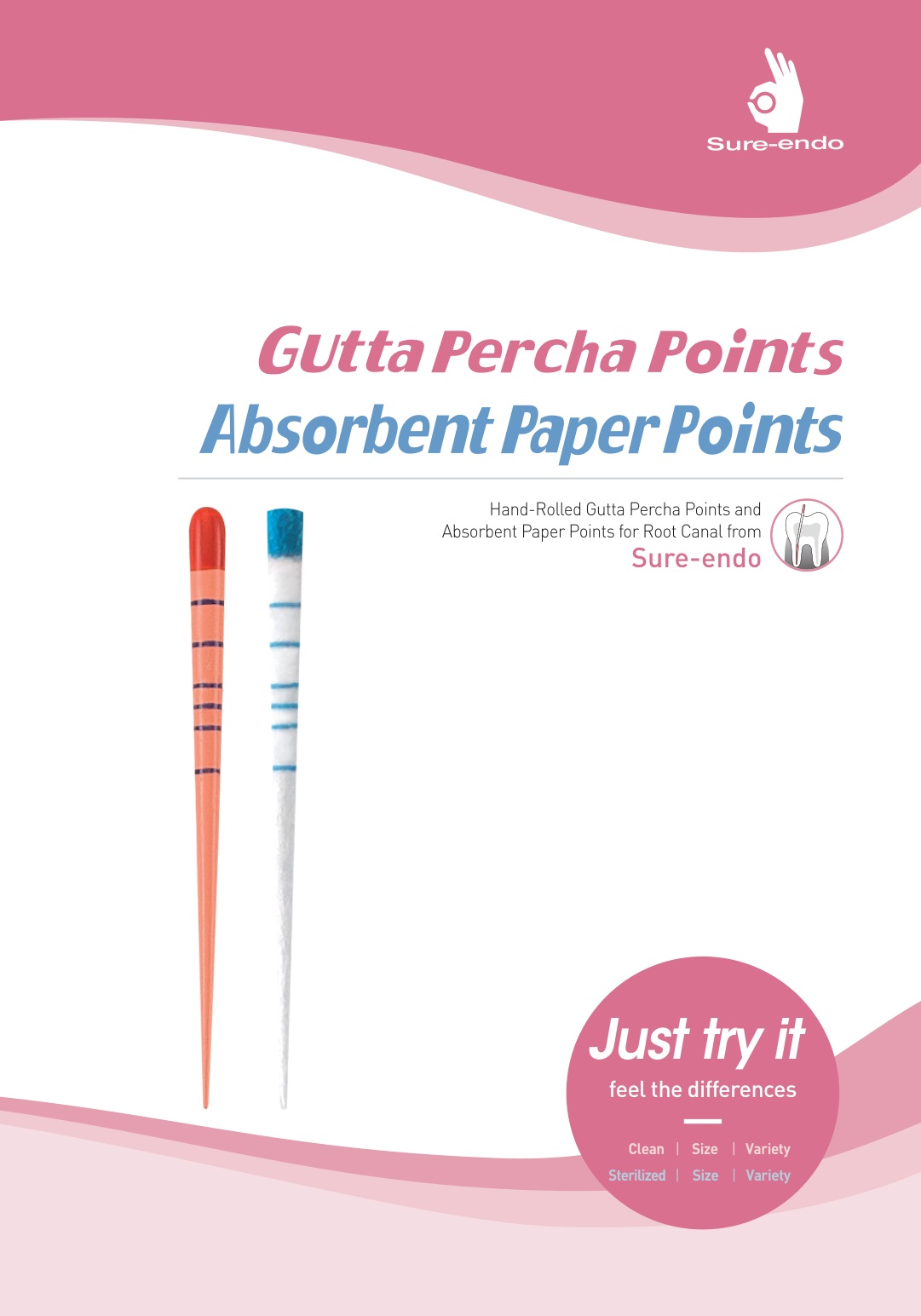 Sure-endo guttapercha- és papírcsúcsok